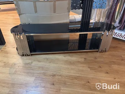 TV-bänk/ sidobänk, svart, 180 cm