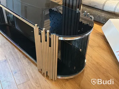TV-bänk/ sidobänk, svart, 180 cm