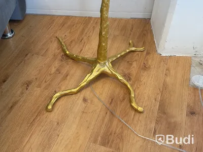 Golvlampa med fjädrar, höjd ca 160 cm