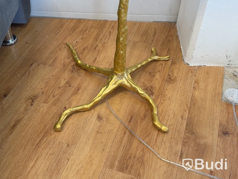 Golvlampa med fjädrar, höjd ca 160 cm