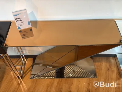Avlastnings-/ spegelbord i bronstonat spegelglas
