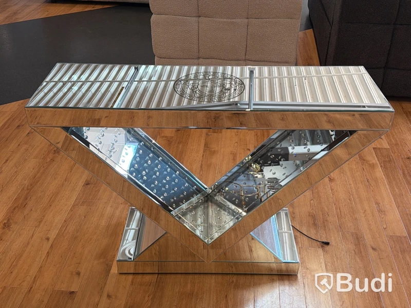 Avlastnings-/ spegelbord i spegelglas