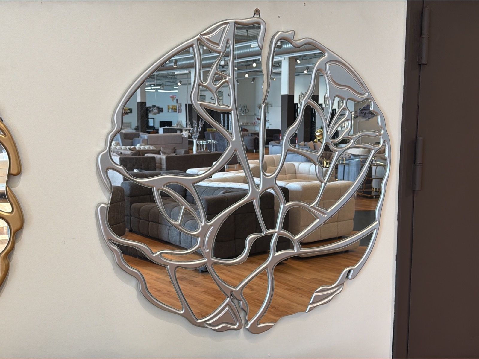 Spegel, silver, ∅ 90 cm