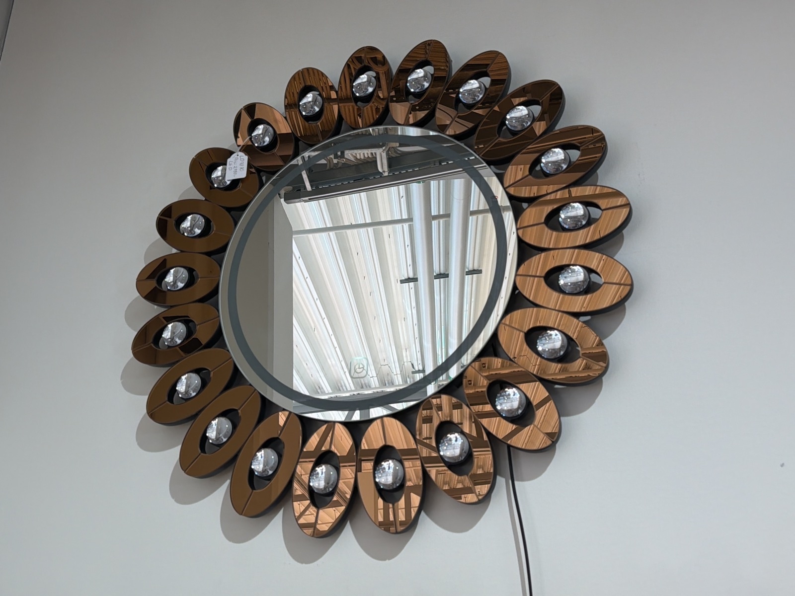 Rund spegel med belysning, ∅ 80 cm