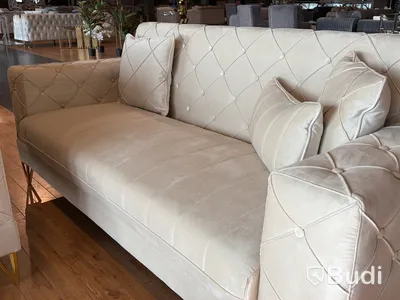 2 st soffor, beige sammet