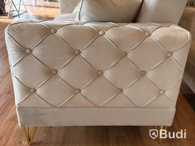2 st soffor, beige sammet