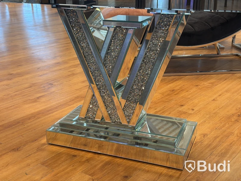 Avlastnings-/ spegelbord i spegelglas