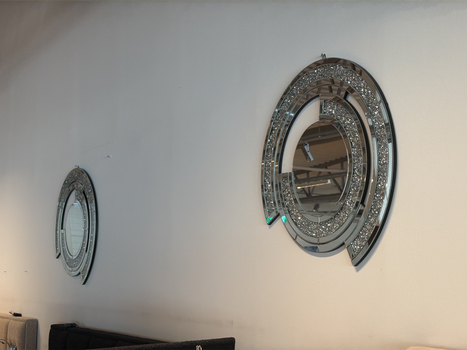 2 st speglar, ∅ 90 cm