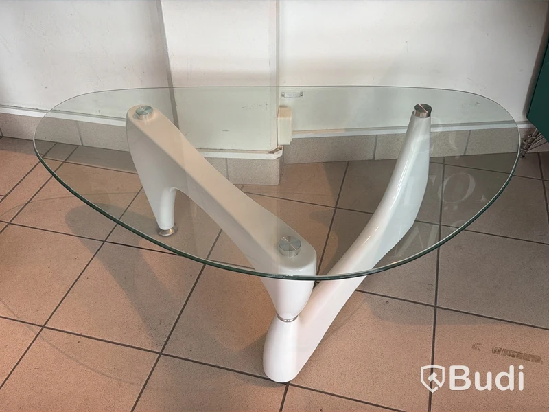 Soffbord med glasskiva, 110x65 cm