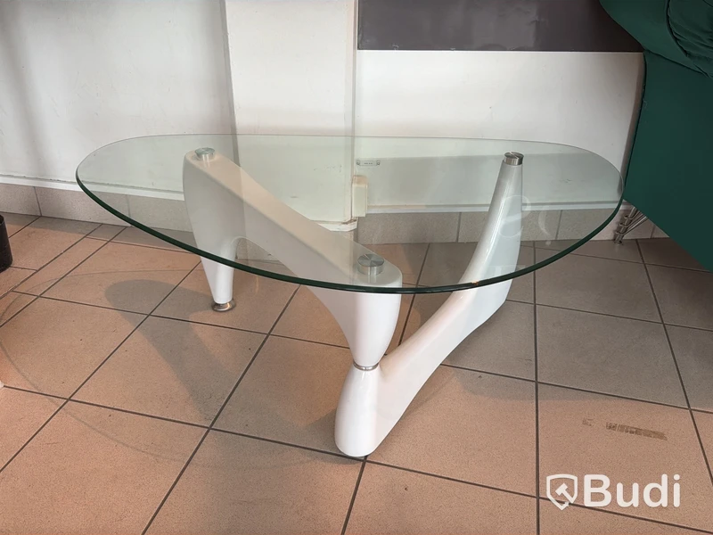 Soffbord med glasskiva, 110x65 cm