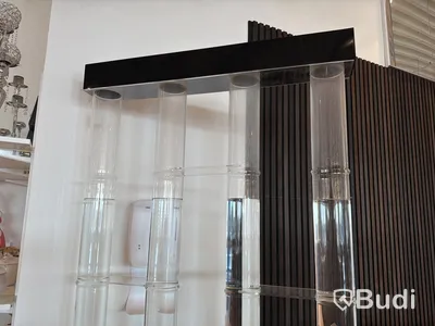 LED bar cabinets, hylla med bubblor och LED belysning, 3 st, höjd 200 cm