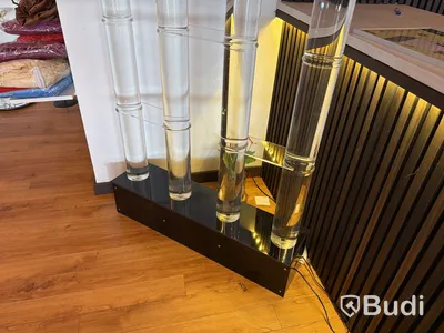 LED bar cabinets, hylla med bubblor och LED belysning, 3 st, höjd 200 cm