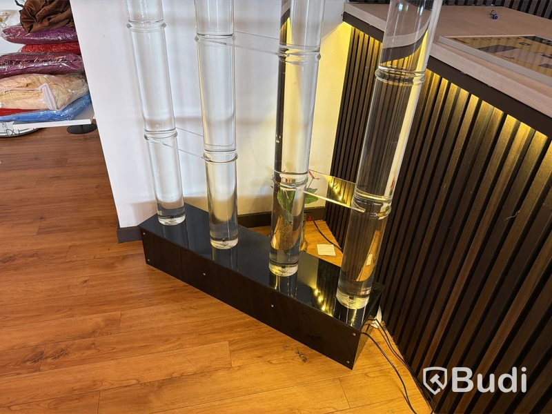 LED bar cabinets, hylla med bubblor och LED belysning, 3 st, höjd 200 cm
