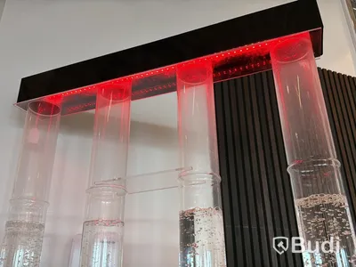 LED bar cabinets, hylla med bubblor och LED belysning, 3 st, höjd 200 cm, NYA