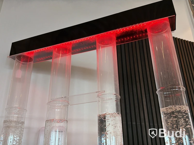 LED bar cabinets, hylla med bubblor och LED belysning, 3 st, höjd 200 cm, NYA
