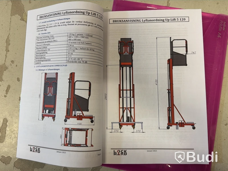 Pelarlift, LockHard Uplift 5 120 -2023