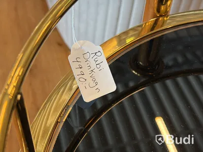 Drinkvagn, svart/ guld