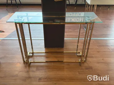 Sidobord med glasskiva, 120 cm