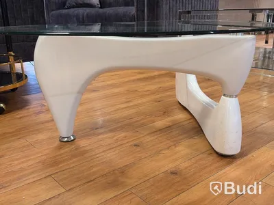 Soffbord med glasskiva, 110x65 cm