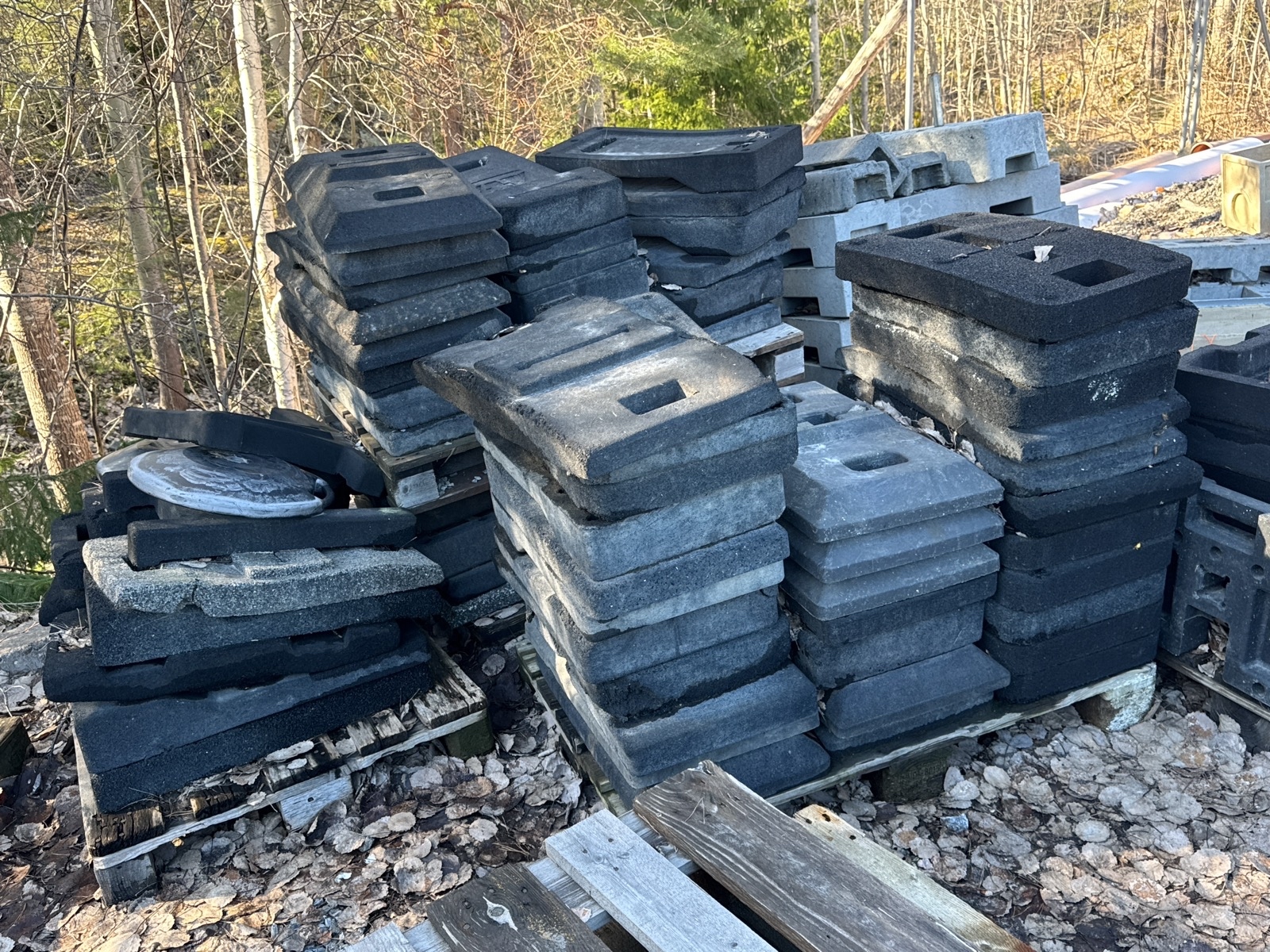 Staketfot till byggstängsel