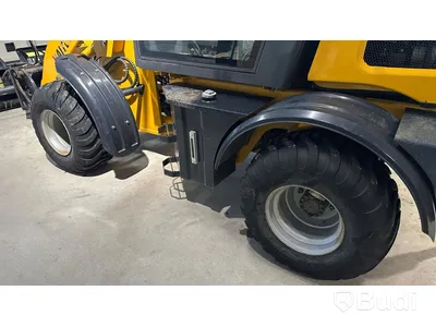 Wheel loader HAITU ZL918D with folding plow, bucket, lifting boom, forks, lowered 50 mm tow ball