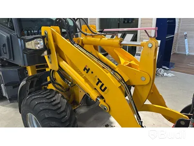Wheel loader HAITU ZL918D with folding plow, bucket, lifting boom, forks, lowered 50 mm tow ball
