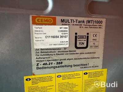 Containerised fuel station with 1,000 L petrol tank and 1,000 L diesel tank, approved tanks and venting