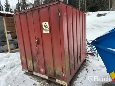 Containerised fuel station with 1,000 L petrol tank and 1,000 L diesel tank, approved tanks and venting