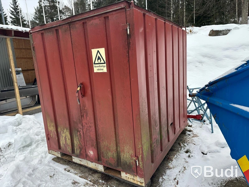 Containerised fuel station with 1,000 L petrol tank and 1,000 L diesel tank, approved tanks and venting