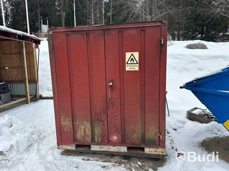 Containerised fuel station with 1,000 L petrol tank and 1,000 L diesel tank, approved tanks and venting
