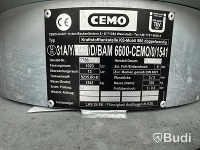 Containerised fuel station with 1,000 L petrol tank and 1,000 L diesel tank, approved tanks and venting