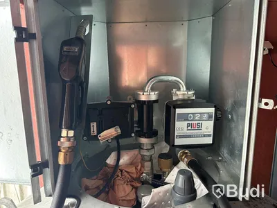 Containerised fuel station with 1,000 L petrol tank and 1,000 L diesel tank, approved tanks and venting