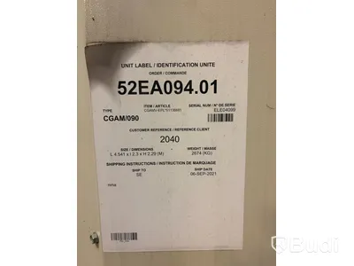 Trane CGAM 90 SE air-cooled chiller, approx. 311 kW, with pump & buffer tank