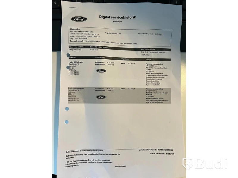 Ford Transit Connect 220 1.5 TDCi | 15815 mil | 100 hk | 2017