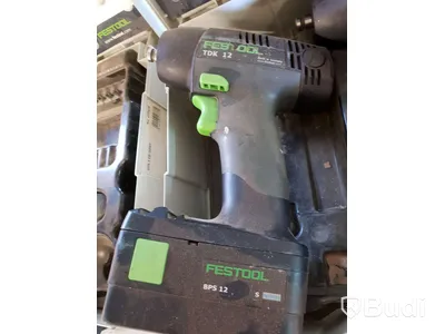 FESTOOL 2ST Skruvdragare TDK 12 OCH C12 med några tillbehör samt laddare och låda