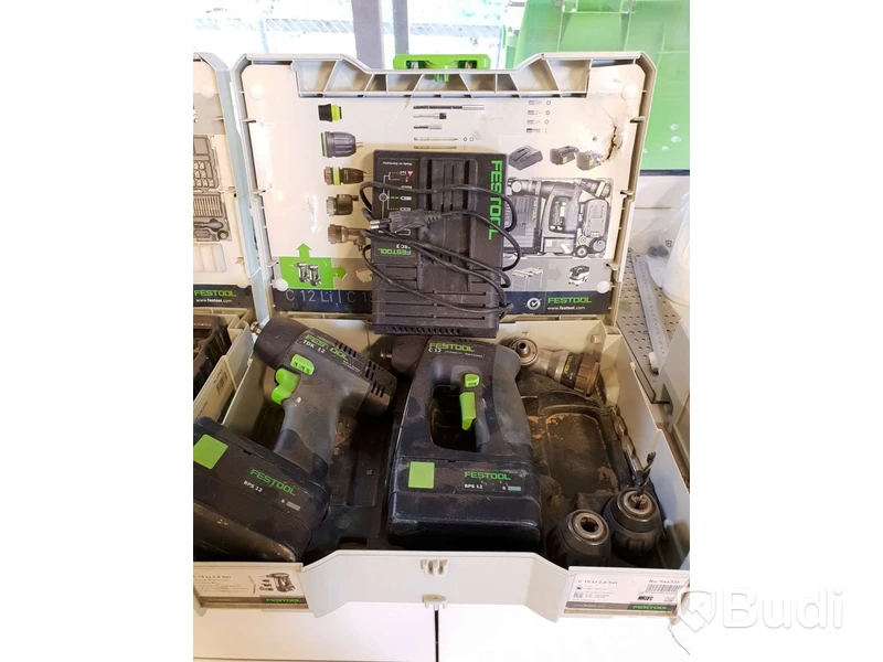 FESTOOL 2ST Skruvdragare TDK 12 OCH C12 med några tillbehör samt laddare och låda