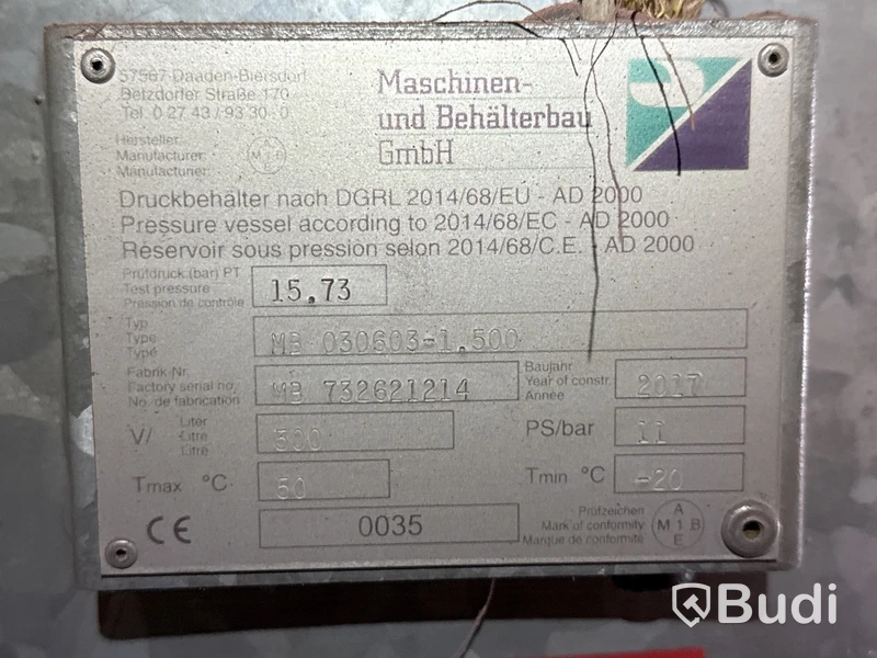 Kompressor Atlas Copco inkl. tank m.m.