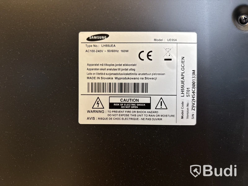 TV-skärm Samsung, UE55A, 55 tum.