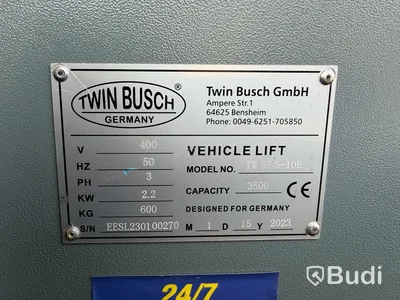 Fordonslyft, Twin Busch, TW S3.5-10E, 400V