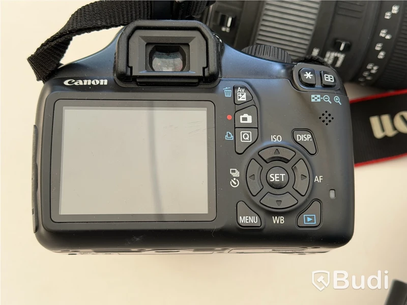 Systemkamera, Canon EOS 1100D med två objektiv, stativ och väska