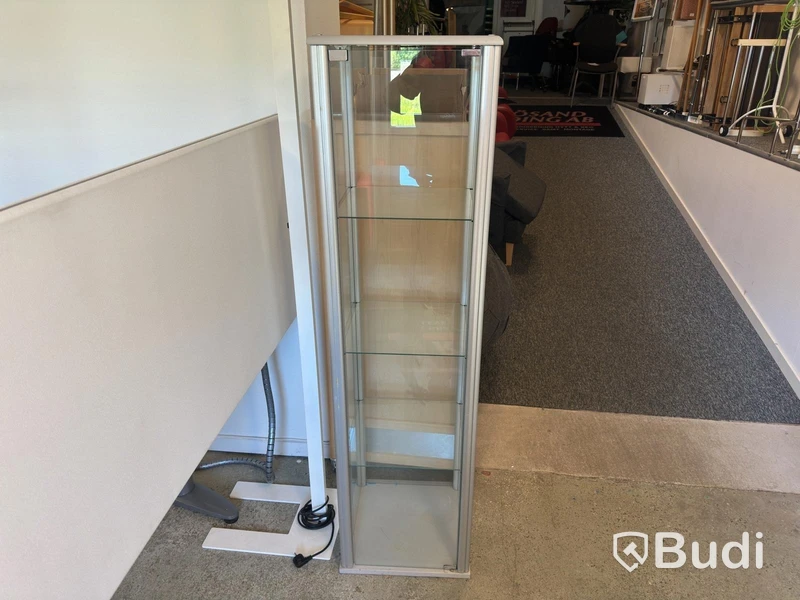 Glass display cabinet, aluminium frame