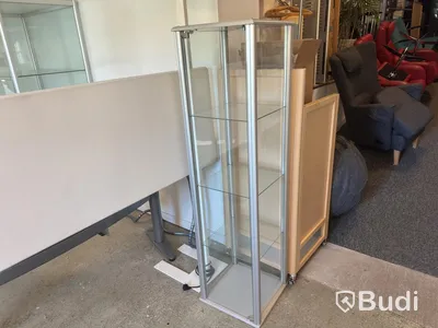 Glass display cabinet, aluminium frame
