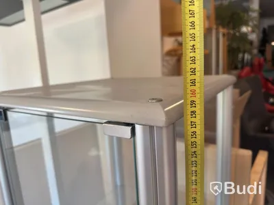 Glass display cabinet, aluminium frame