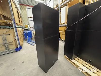 Black shelving unit, 5 shelves, total of 15 units