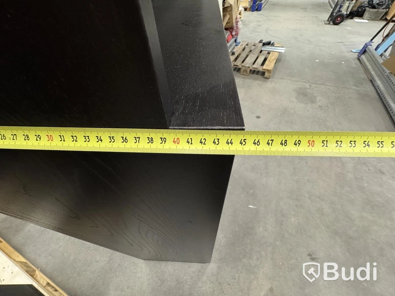 Black shelving unit, 5 shelves, total of 15 units