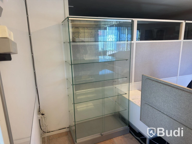 Glass display cabinet, 186 cm