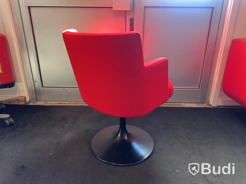 Johansson design Fåtölj röd, snurrfot