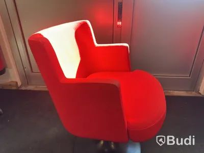 Johansson design Fåtölj röd, snurrfot