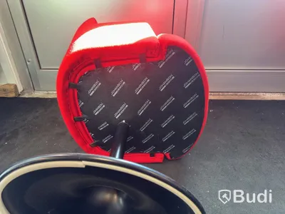 Johansson design Fåtölj röd, snurrfot