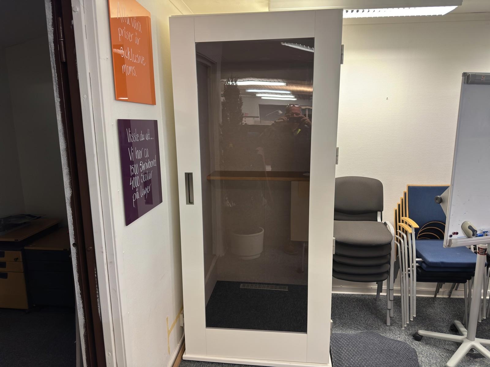 Telefonbås, vit, 100 cm